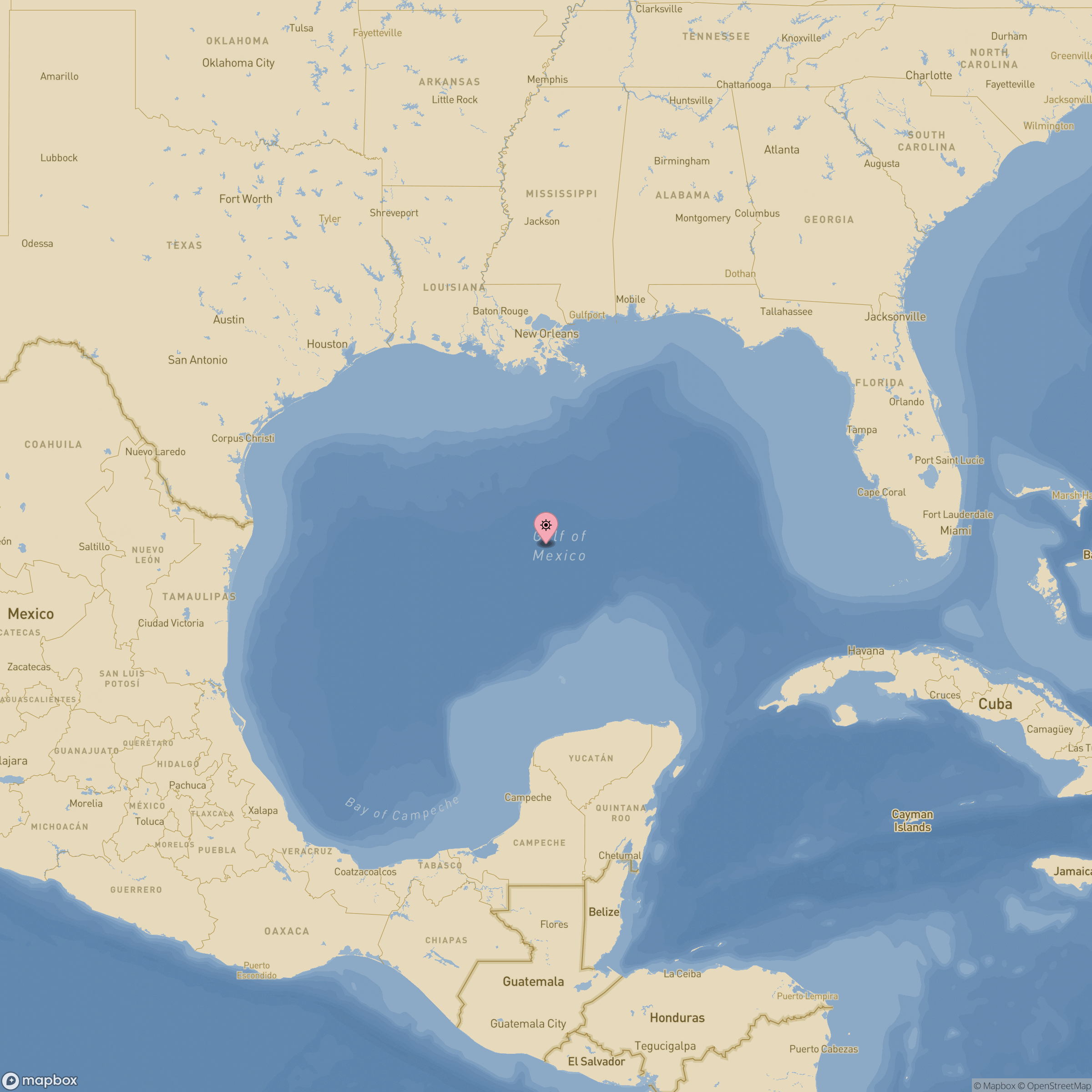 Map of shipwrecks in Unknown zone